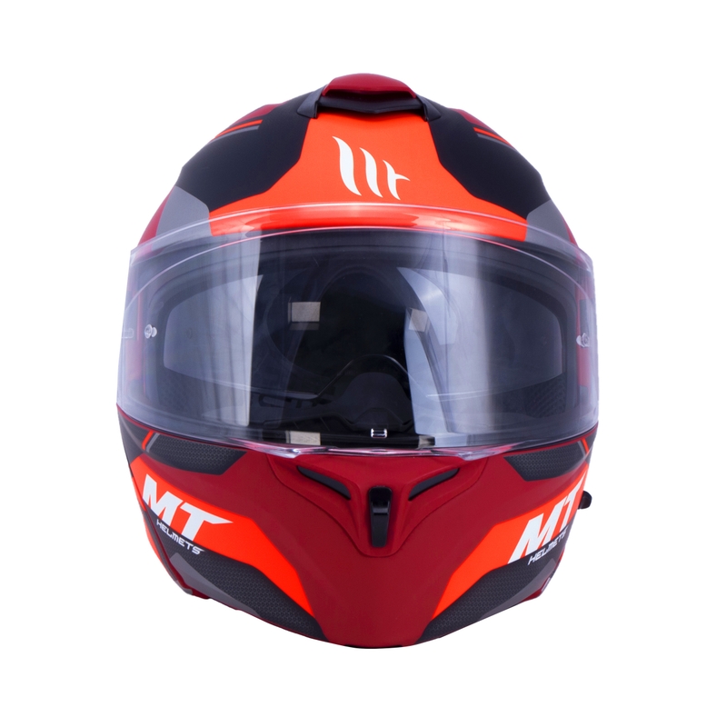 Cască de motociclist MT Storm ST-ONE roșu-negru - clasa II