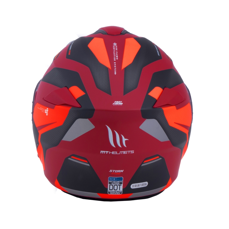 Cască de motociclist MT Storm ST-ONE roșu-negru - clasa II