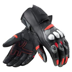 Mănuși pentru motociclete Revit League 2 negru-roșu-fluo