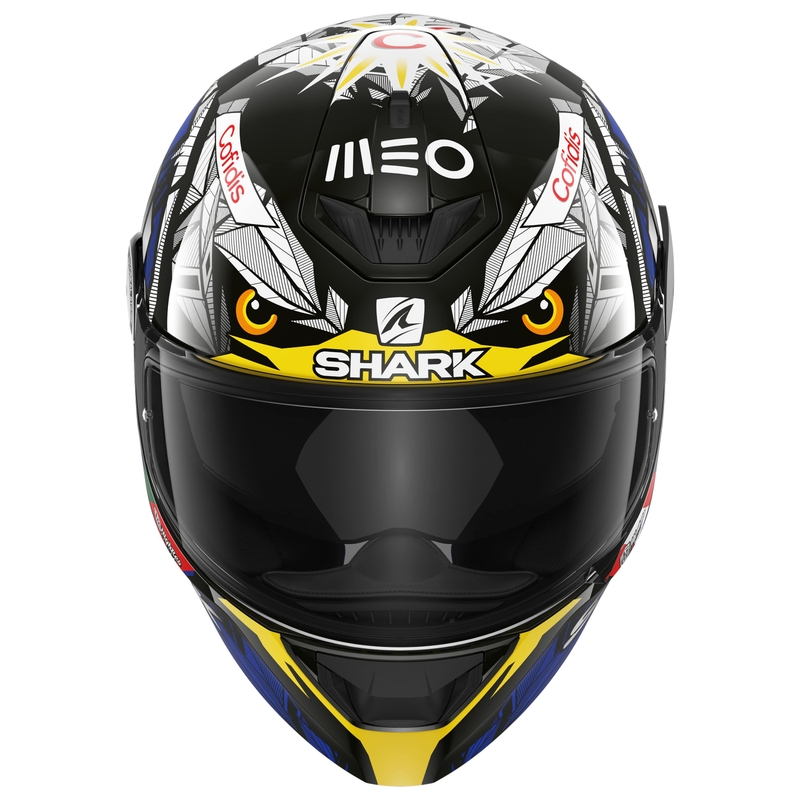 Cască integrală pentru motociclete SHARK D-SKWAL 2 Replica Oliveira Falco negru-albastru-galben
