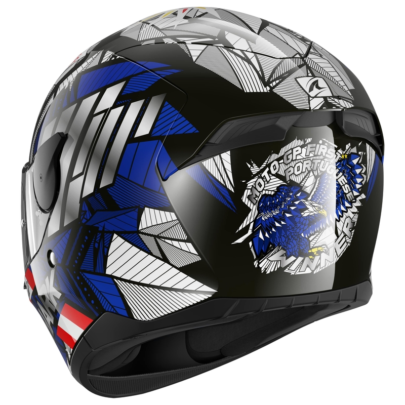 Cască integrală pentru motociclete SHARK D-SKWAL 2 Replica Oliveira Falco negru-albastru-galben