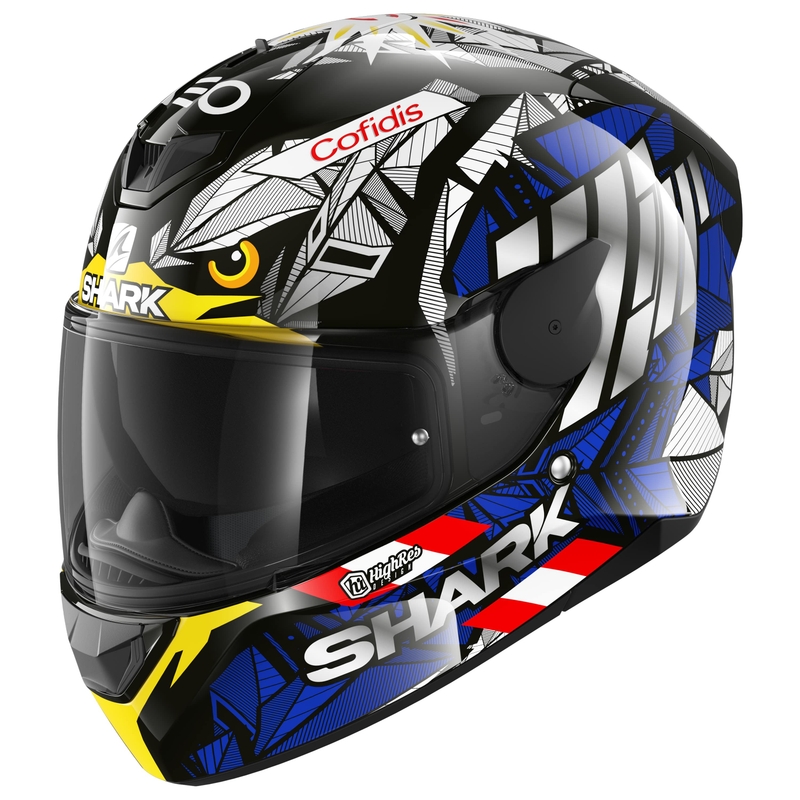 Cască integrală pentru motociclete SHARK D-SKWAL 2 Replica Oliveira Falco negru-albastru-galben