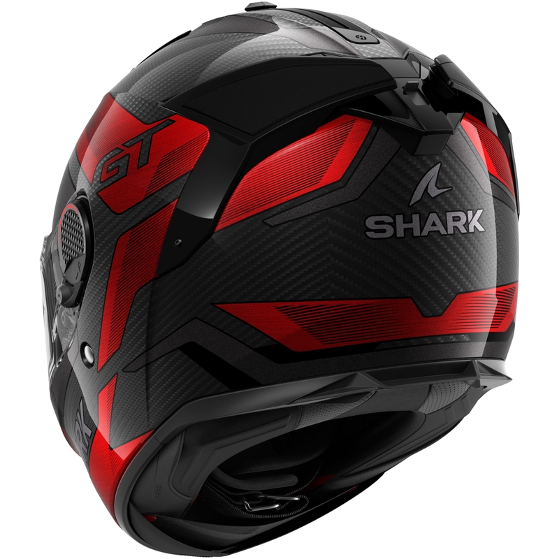 Cască integrală pentru motociclete SHARK SPARTAN GT PRO Carbon Ritmo negru-roșu