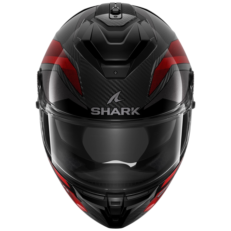 Cască integrală pentru motociclete SHARK SPARTAN GT PRO Carbon Ritmo negru-roșu