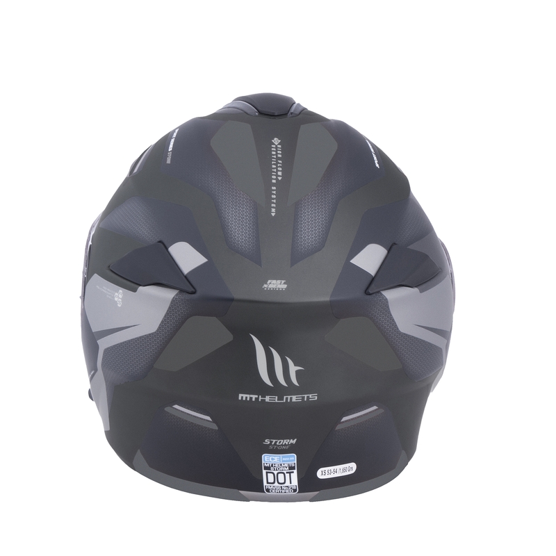 Cască de motociclist MT Storm ST-ONE negru-cenușiu tip-up - Grad II