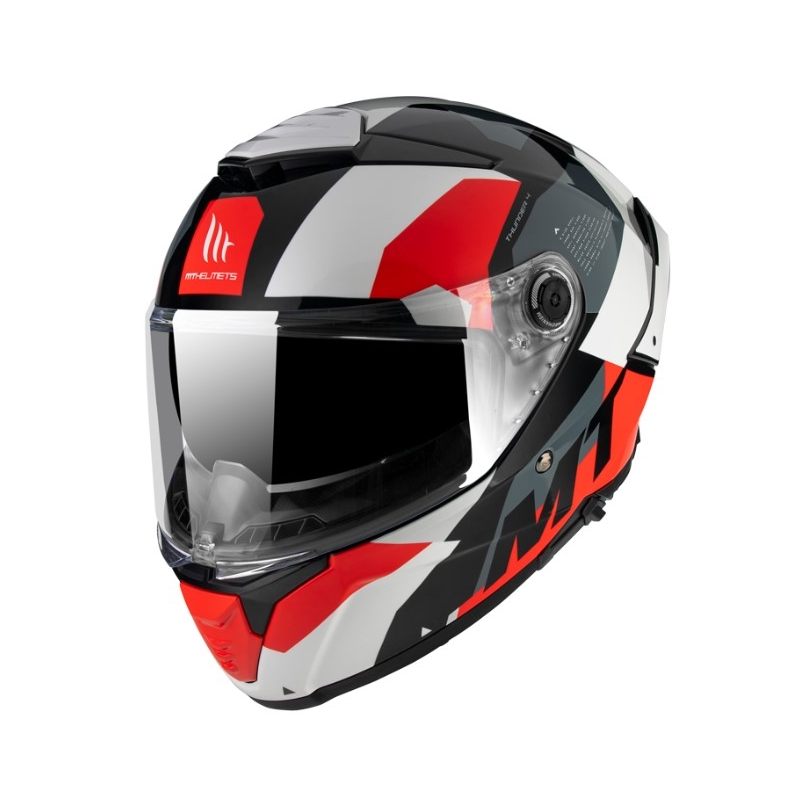 MT FF118SV Thunder 4 SV Thunder 4 SV Fade cască de motociclist integrală roșu-alb-gri-negru