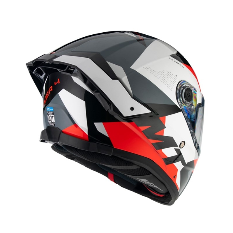 MT FF118SV Thunder 4 SV Thunder 4 SV Fade cască de motociclist integrală roșu-alb-gri-negru