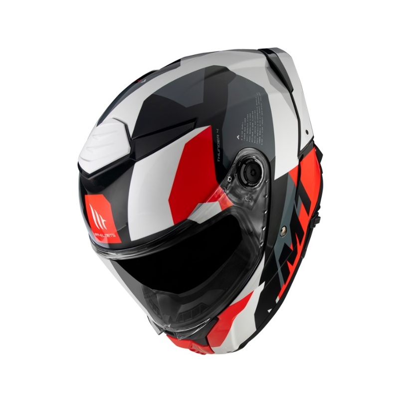 MT FF118SV Thunder 4 SV Thunder 4 SV Fade cască de motociclist integrală roșu-alb-gri-negru