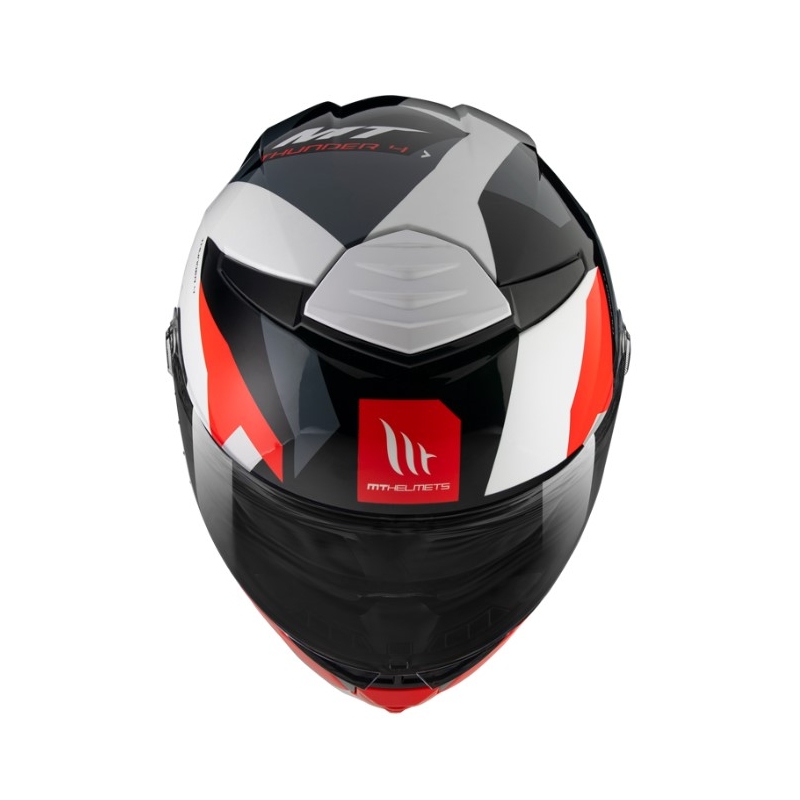 MT FF118SV Thunder 4 SV Thunder 4 SV Fade cască de motociclist integrală roșu-alb-gri-negru