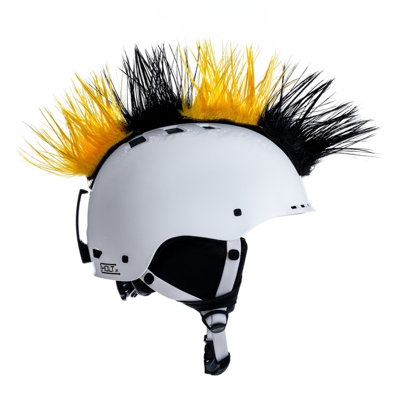 Mohawk cască capac negru-galben