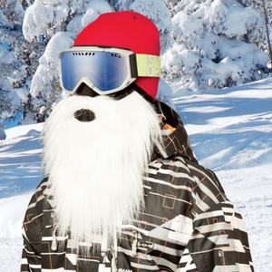 Beardski Santa masca alb