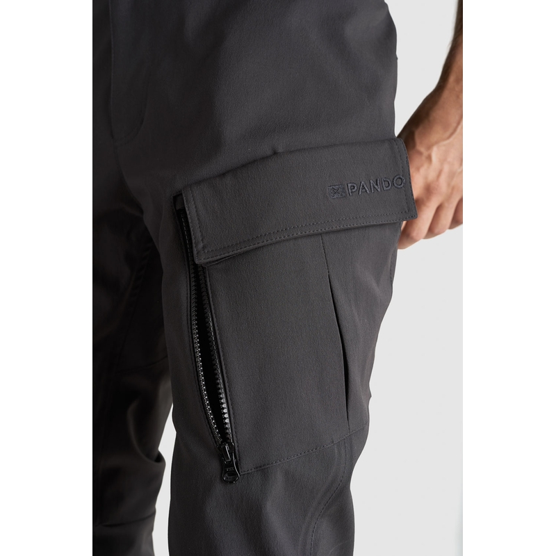 Pantaloni moto PANDO MOTO Triton WP Slim negru