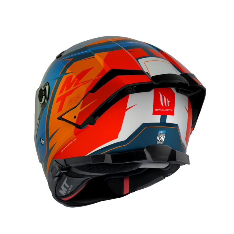 Cască de motociclist integrată MT Thunder 4 SV Pental B4 albastru-portocaliu