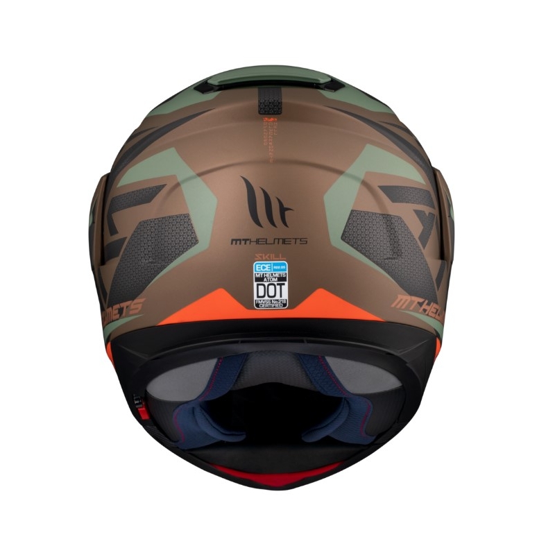 Cască de motocicletă MT Atom SV Skill A9 negru-verde-maroniu lichidare