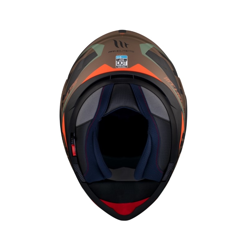 Cască de motocicletă MT Atom SV Skill A9 negru-verde-maroniu lichidare