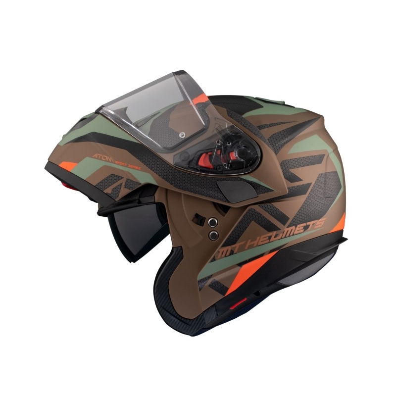 Cască de motocicletă MT Atom SV Skill A9 negru-verde-maroniu lichidare
