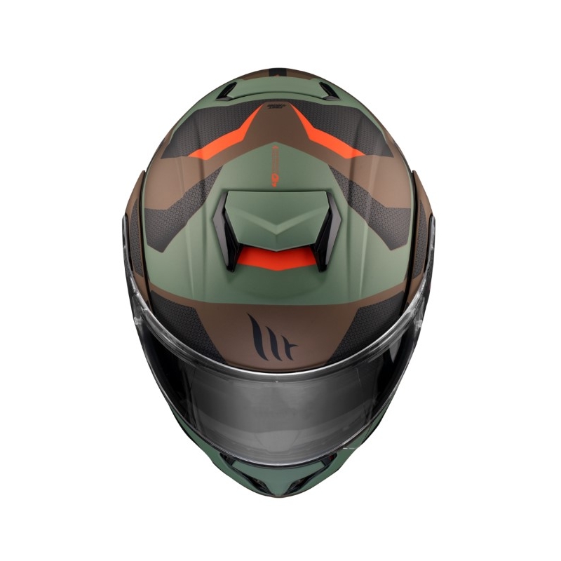 Cască de motocicletă MT Atom SV Skill A9 negru-verde-maroniu lichidare