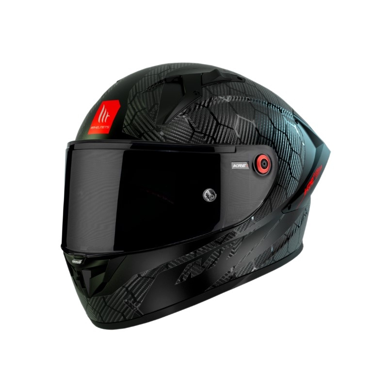 Cască de motocicletă integrată MT KRE+ Carbon Solid A11 negru lucios