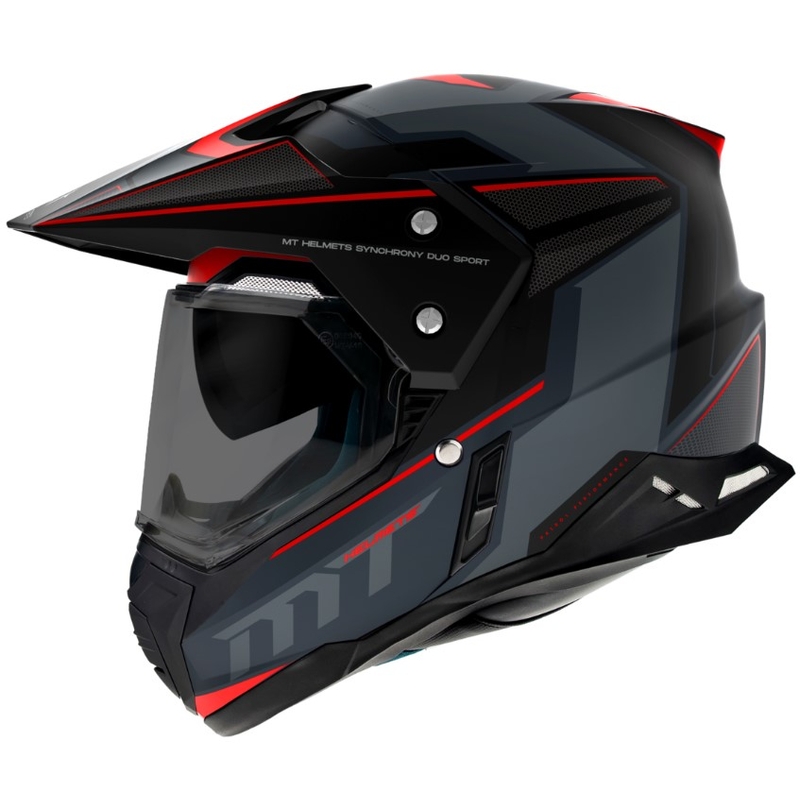 Cască de enduro MT Synchrony Duo Sport SV Patrol B5 negru-gri-roșu
