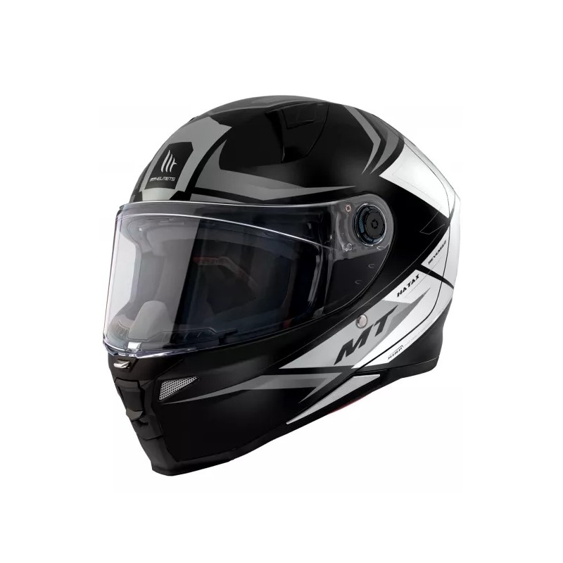 Cască de motociclist integrală MT Revenge 2 Hatax negru și alb lichidare