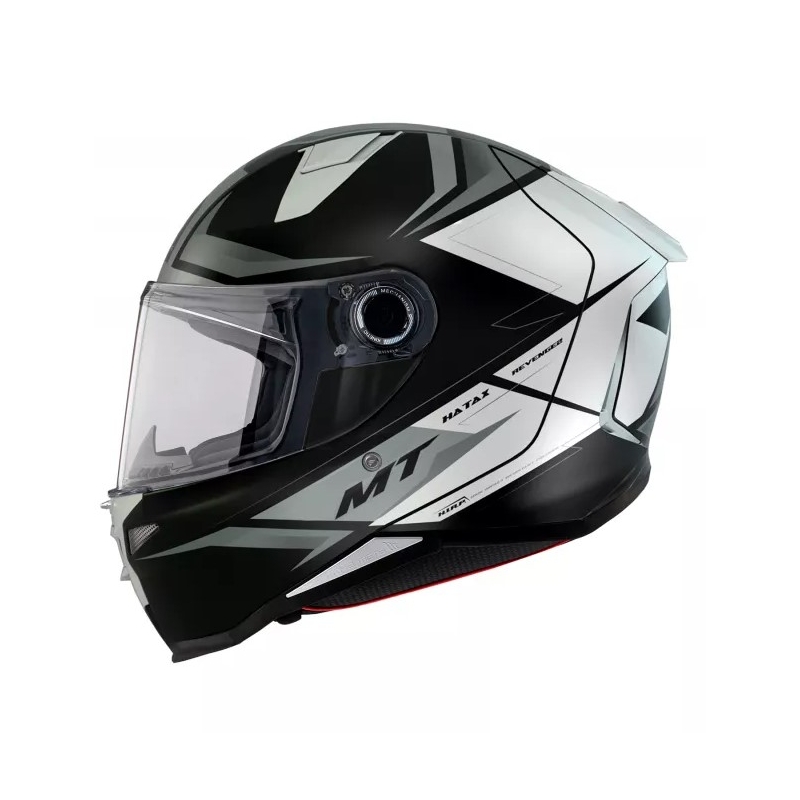 Cască de motociclist integrală MT Revenge 2 Hatax negru și alb lichidare