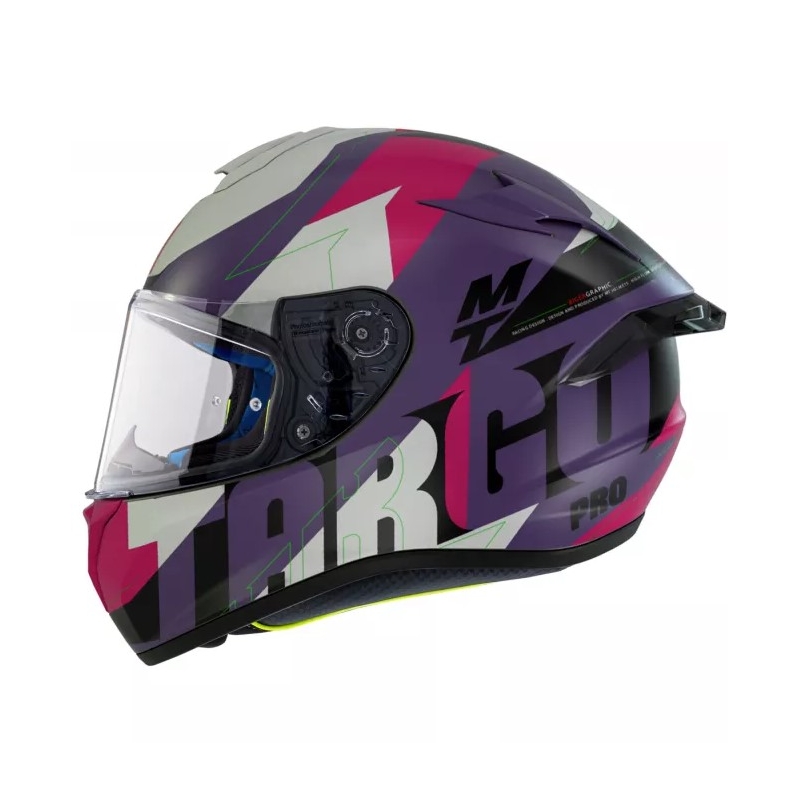 MT Targo Pro Biger cască de motocicletă integrală de culoare gri-violet-roz