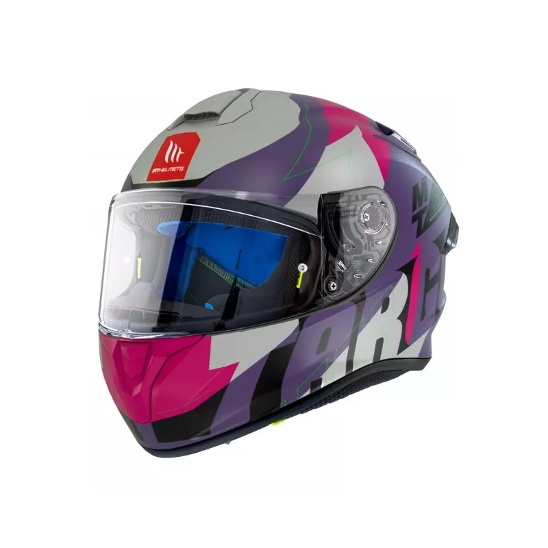 MT Targo Pro Biger cască de motocicletă integrală de culoare gri-violet-roz