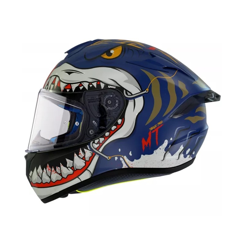MT Targo Pro Sharky cască de motocicletă integrală de culoare albastră MT Targo Pro Sharky