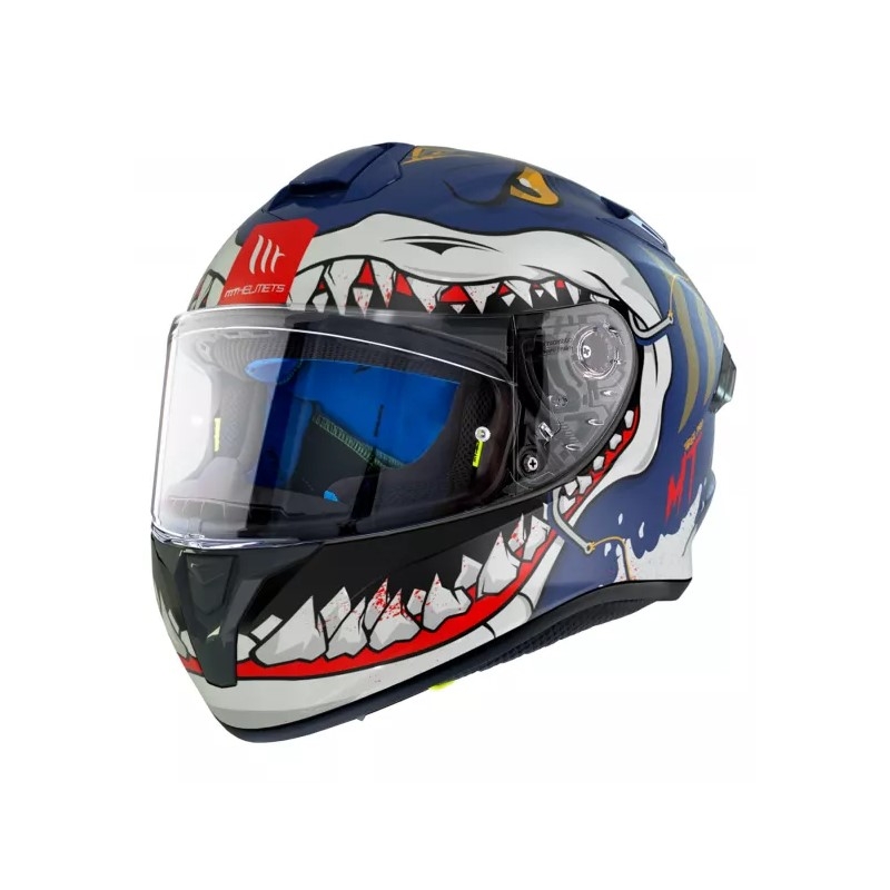 MT Targo Pro Sharky cască de motocicletă integrală de culoare albastră MT Targo Pro Sharky