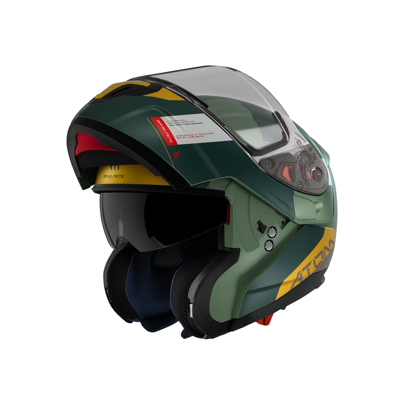 Cască de motocicletă flip-up MT Atom SV Gorex C6 galben-verde vânzare lichidare