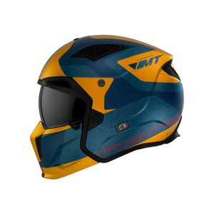 Cască de motocicletă MT Streetfighter SV Totem C3 albastru-galben