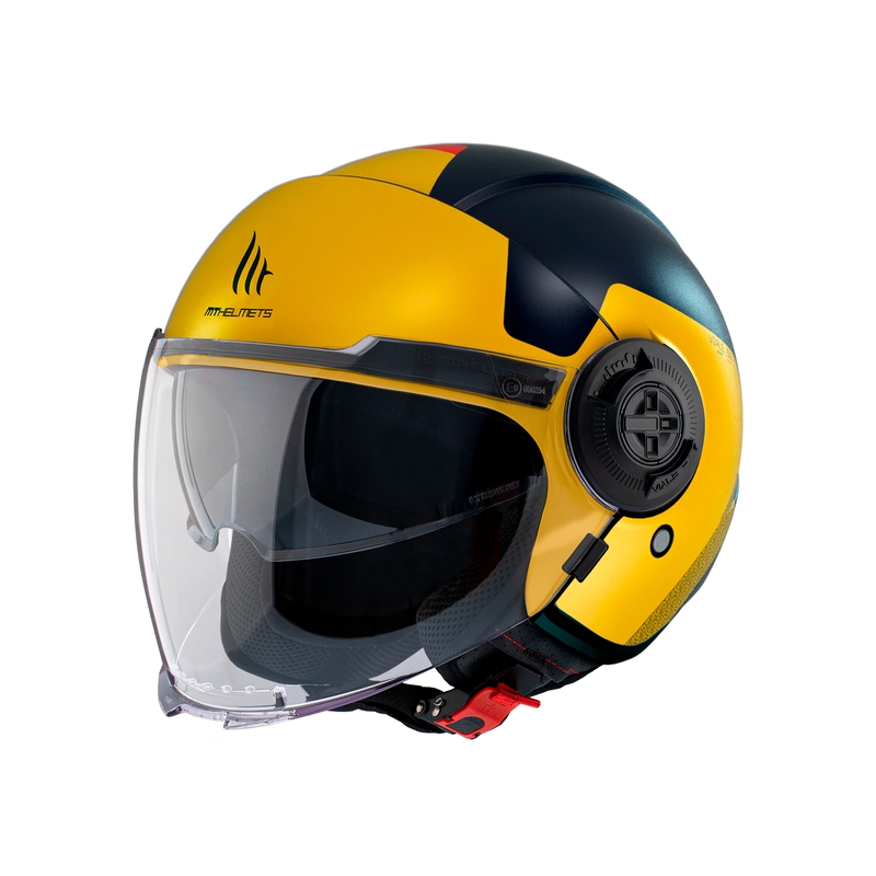 Casca moto open MT Viale SV Beta D3 negru-auriu