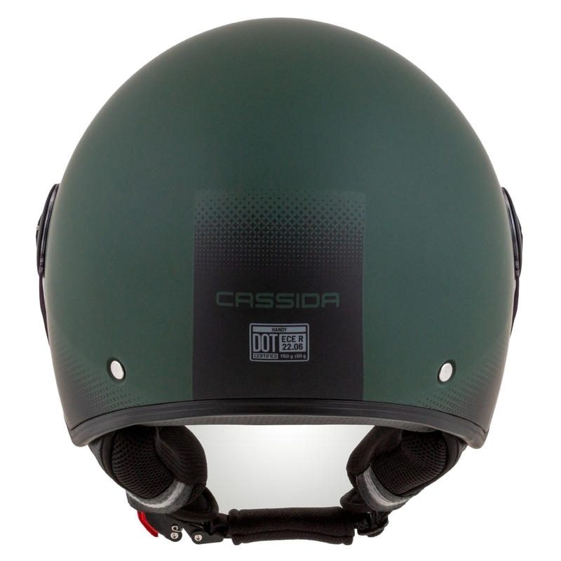 Cască de motociclist Cassida Handy open verde-negru