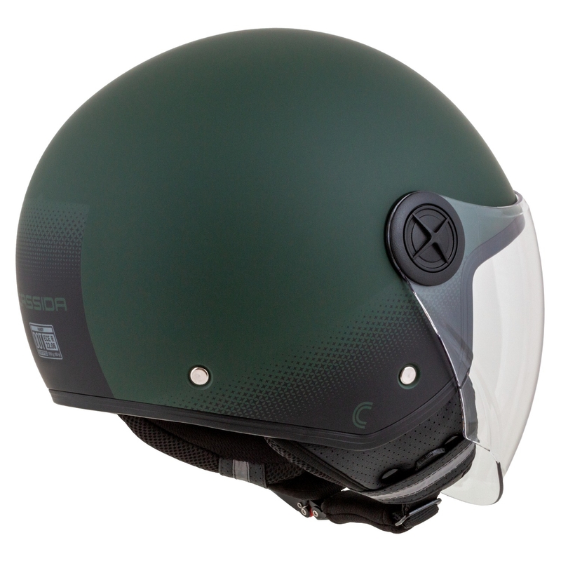 Cască de motociclist Cassida Handy open verde-negru
