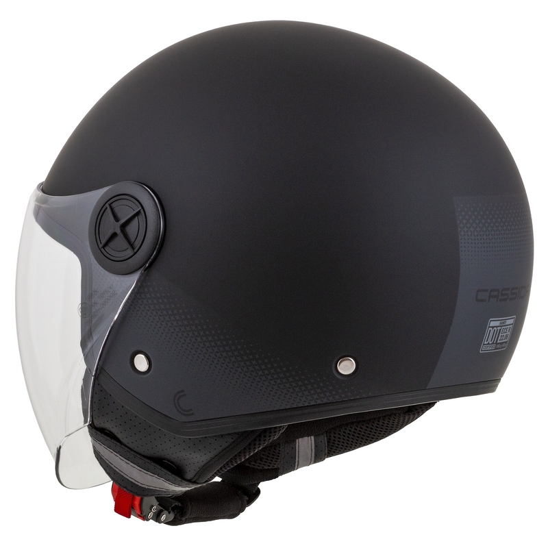 Cască de motocicletă Cassida Handy Black-Grey Open