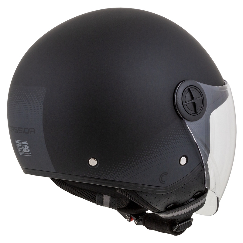Cască de motocicletă Cassida Handy Black-Grey Open
