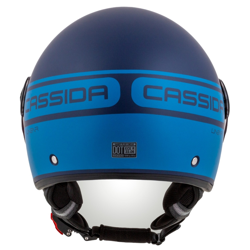 Cască de motociclist Cassida Handy Plus Linear deschis albastru
