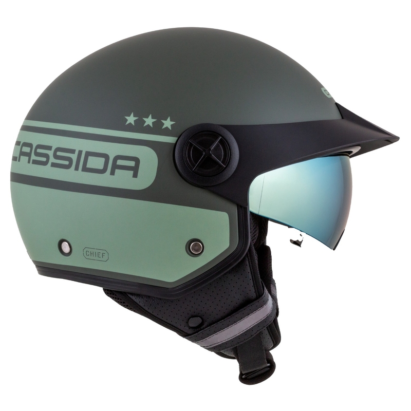 Cască de motociclist Cassida Handy Plus Chief deschisă verde