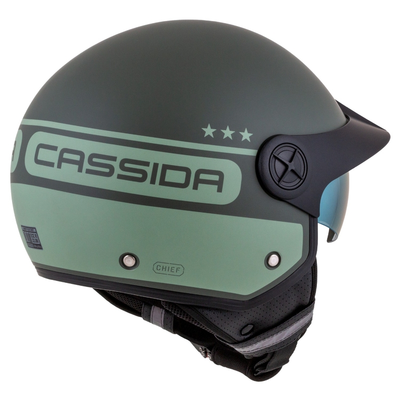 Cască de motociclist Cassida Handy Plus Chief deschisă verde