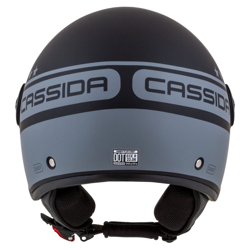 Cască de motociclist Cassida Handy Plus Chief deschisă gri-negru