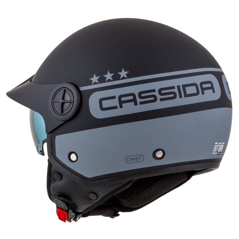 Cască de motociclist Cassida Handy Plus Chief deschisă gri-negru