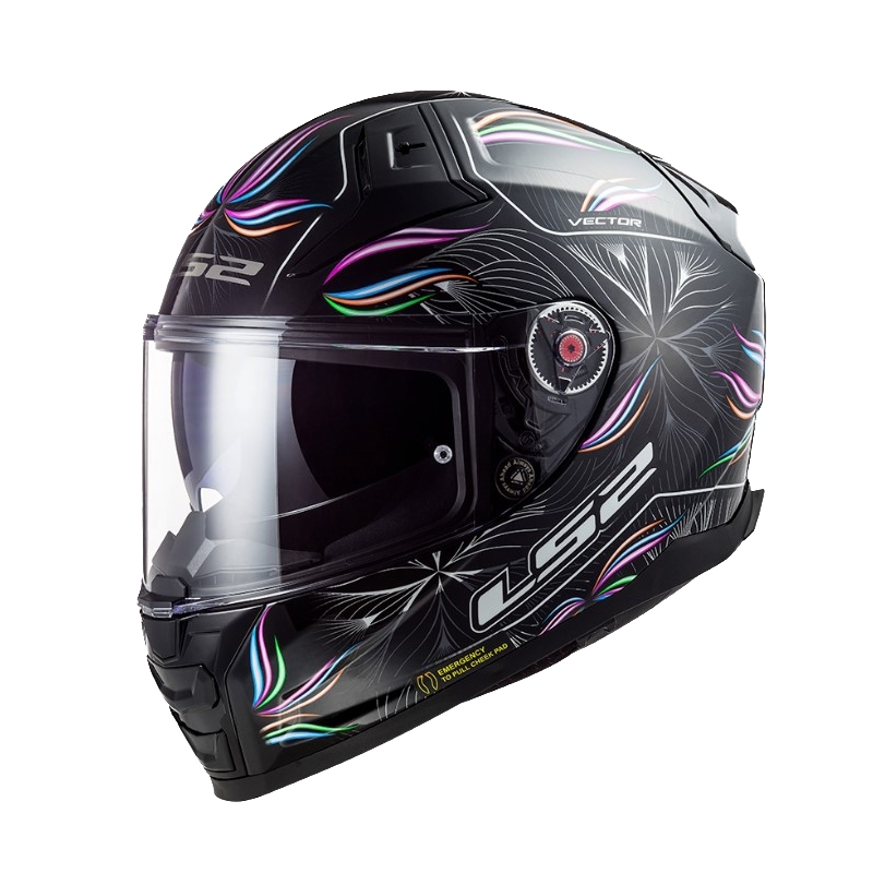 Cască de motocicletă LS2 FF811 Vector II Tropical alb-negru