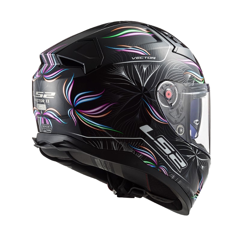 Cască de motocicletă LS2 FF811 Vector II Tropical alb-negru