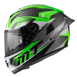 Cască de motociclist integrală MT Rapide Pro Fugaz A6 negru-gri-alb-verde-galben-verde