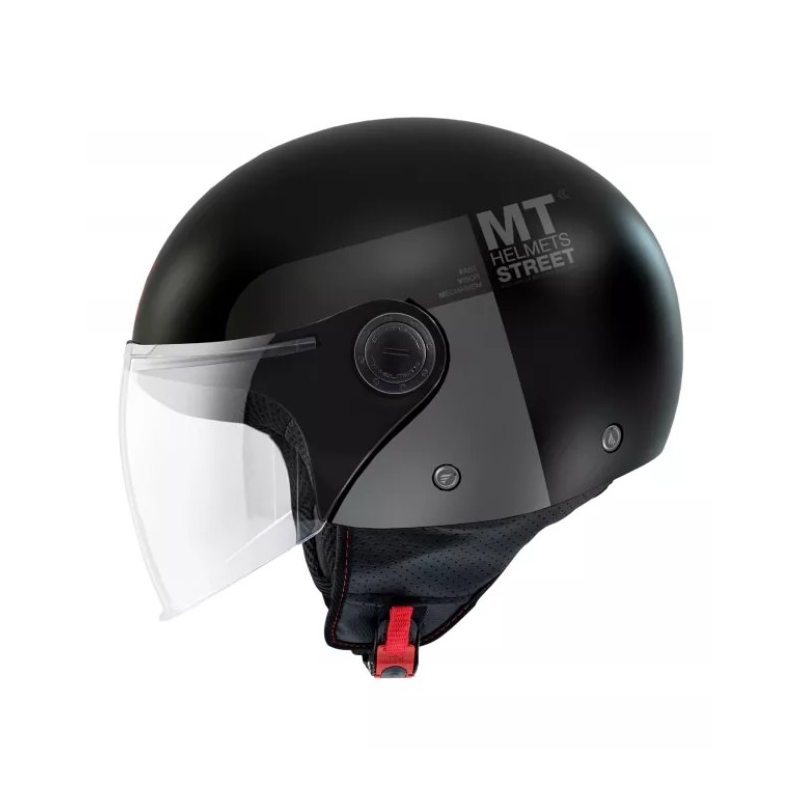 MT Street Inboard D2 Cască de motocicletă deschisă negru-gri negru lichidare