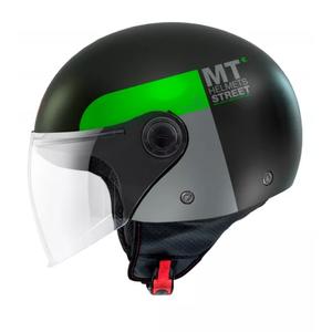 MT Street Inboard D6 Cască de motocicletă deschisă negru-verde