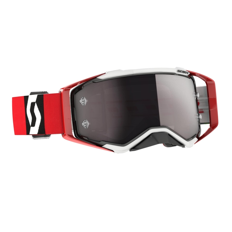 Ochelari de motocros SCOTT Prospect CH roșu-negru-argintiu