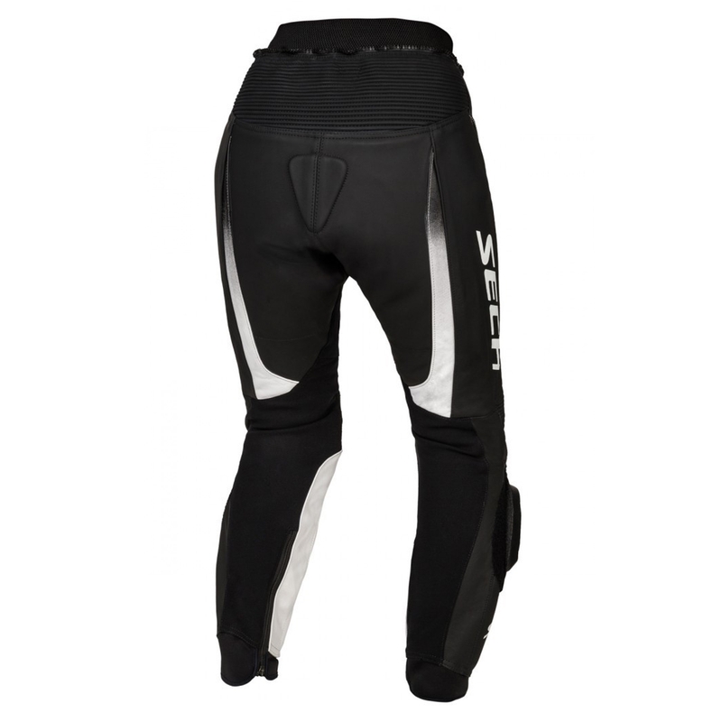 Pantaloni de motocicletă pentru femei SECA SRS II negru și alb lichidare
