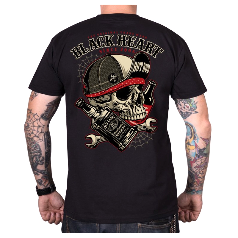 Tricou pentru bărbați Black Heart Commander negru