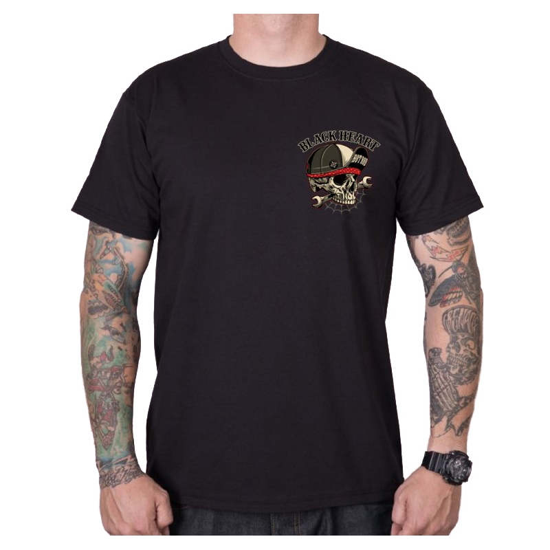 Tricou pentru bărbați Black Heart Commander negru